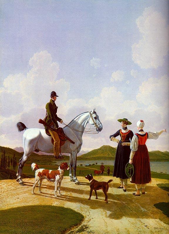 Wilhelm von Kobell Riders on Lake Tegernsee China oil painting art